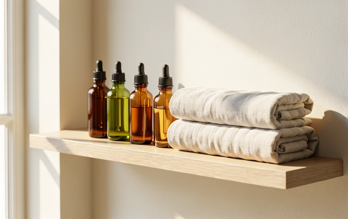 Natural wellness essentials in soft light